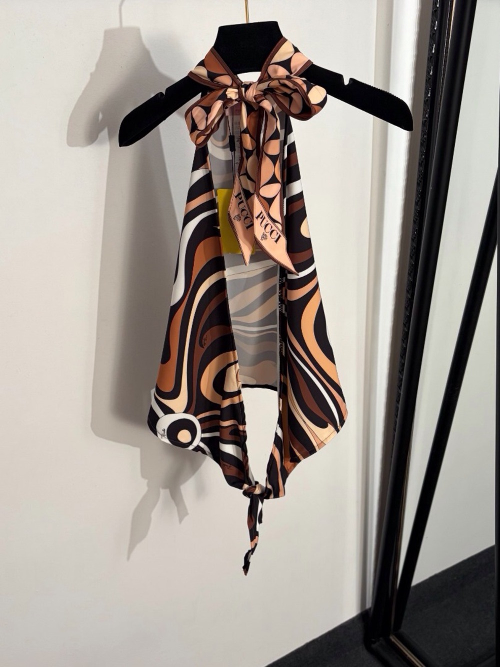 Emilio Pucci Brown and White Strapless Backless Tank Top - Picture 3 of 8